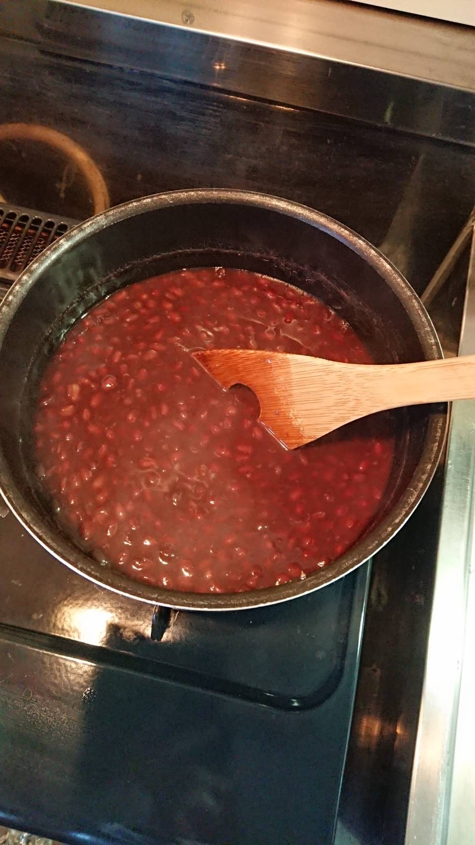 圧力鍋で煮小豆