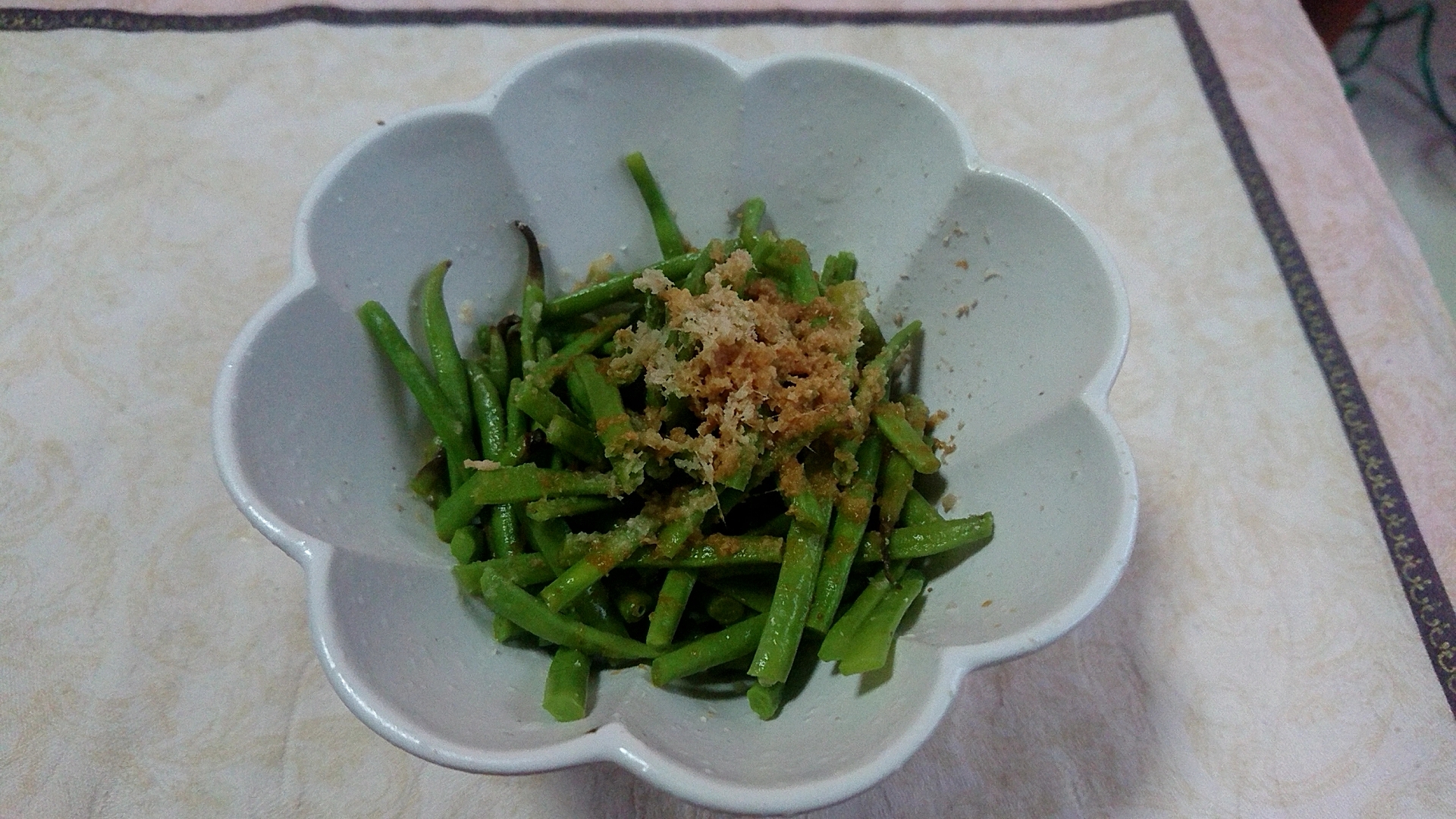 簡単！レンジでチン！ささげの生姜醤油和え