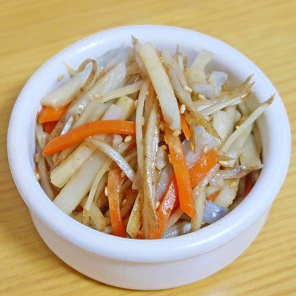 ごぼうレンコンきんぴら☆2トップ★減塩・低カリ志向