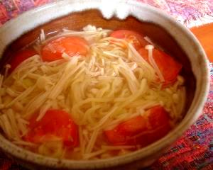 余ったそうめんで作ったトマトにゅうめん