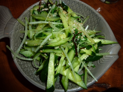 水菜ときゅうりの簡単おひたし