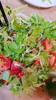 レタスとトマトのチョレギサラダ