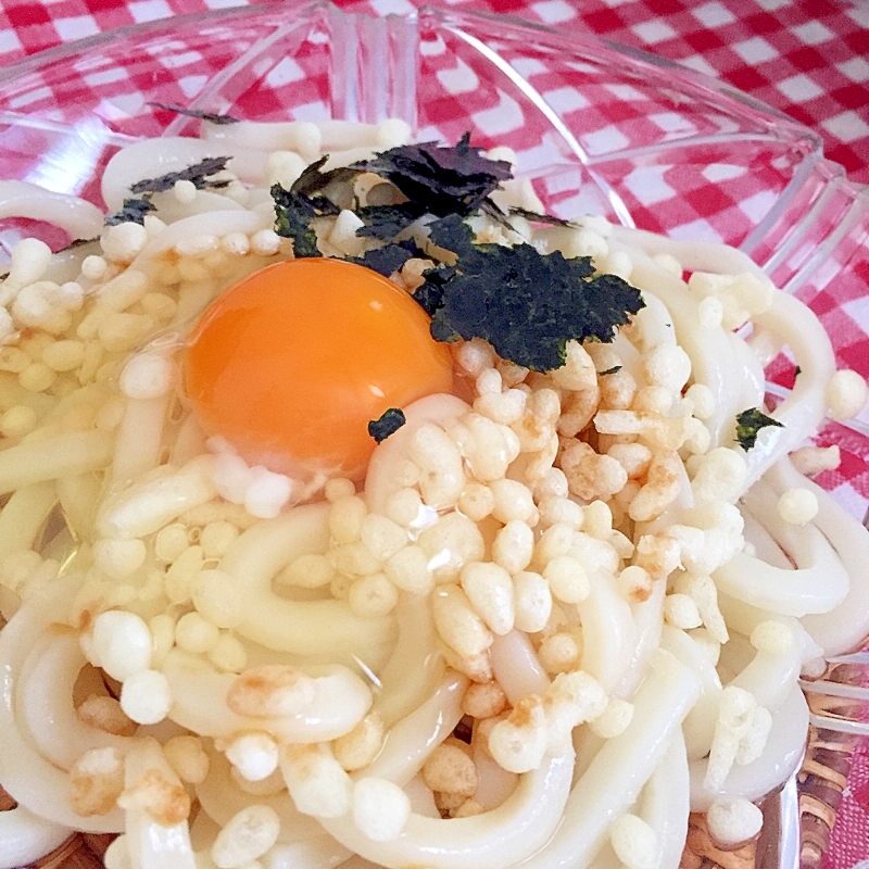 天かすと海苔のかまたまうどん☆