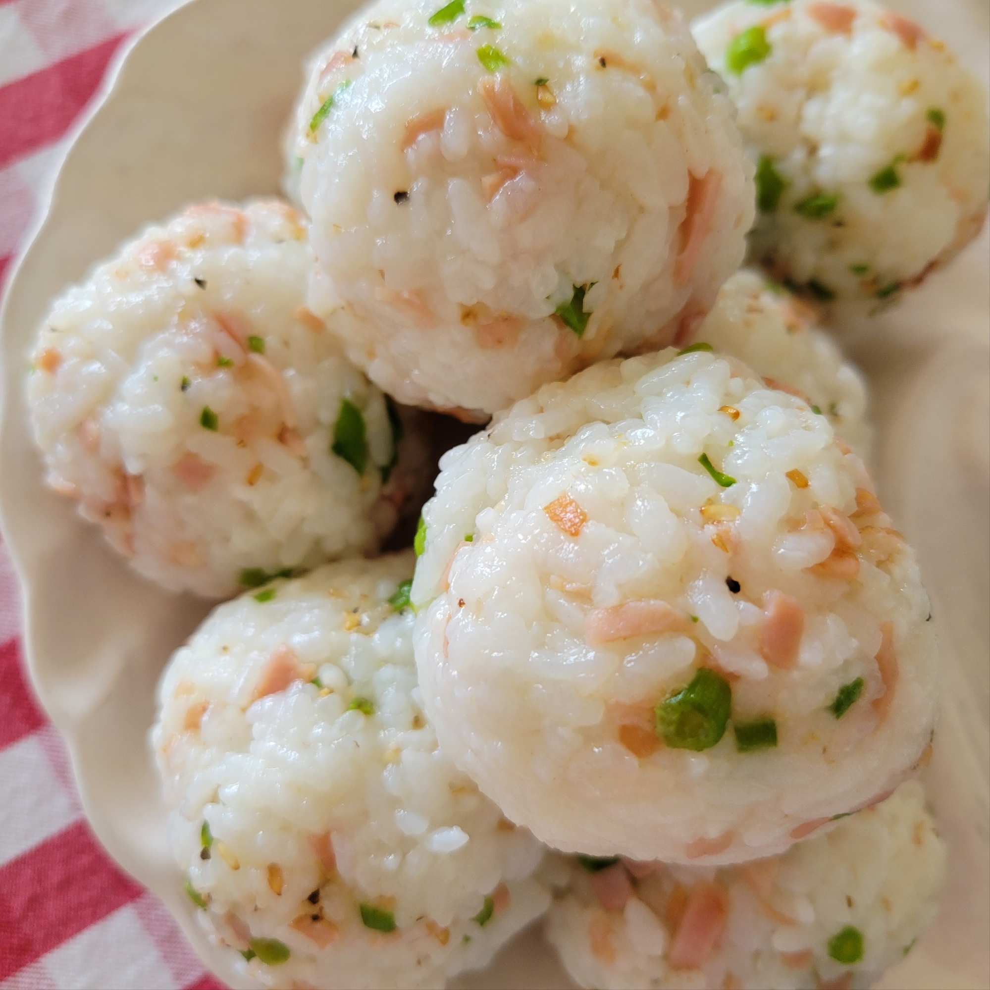 節約！クレソン茎とベーコンのライスボール♪