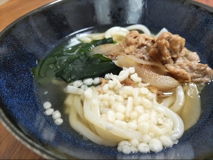 天かす入り肉わかめうどん