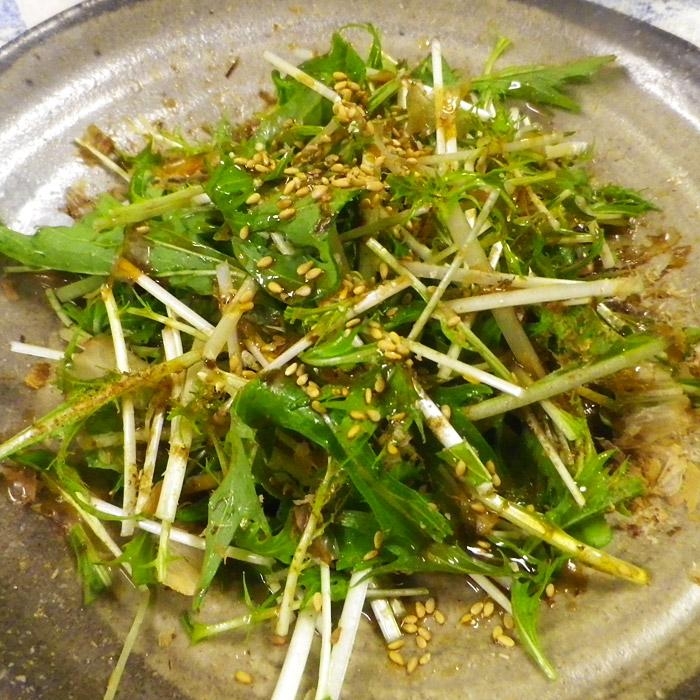 カイワレ水菜のおかかあえ