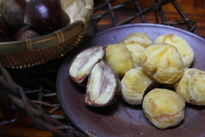 秋の味覚☄ホックリゆで栗