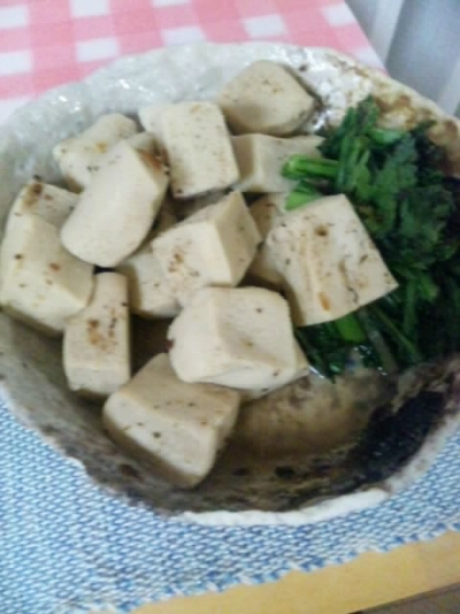 菜の花と高野豆腐の煮浸し