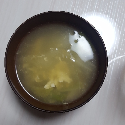 創味シャンタンで作る白菜と卵の中華スープ