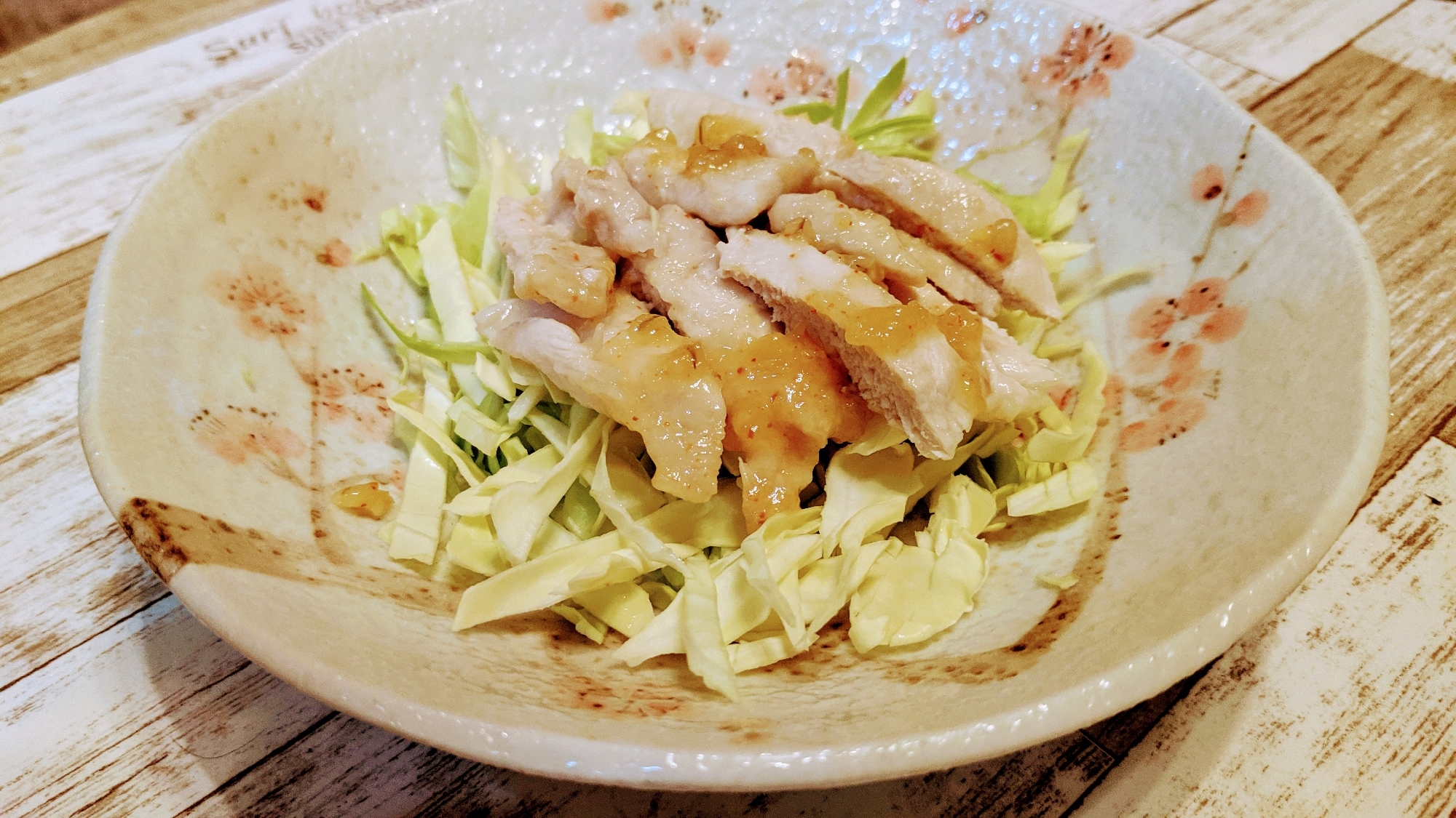 鶏むね肉の茹で味噌ダレ｡◕‿◕｡