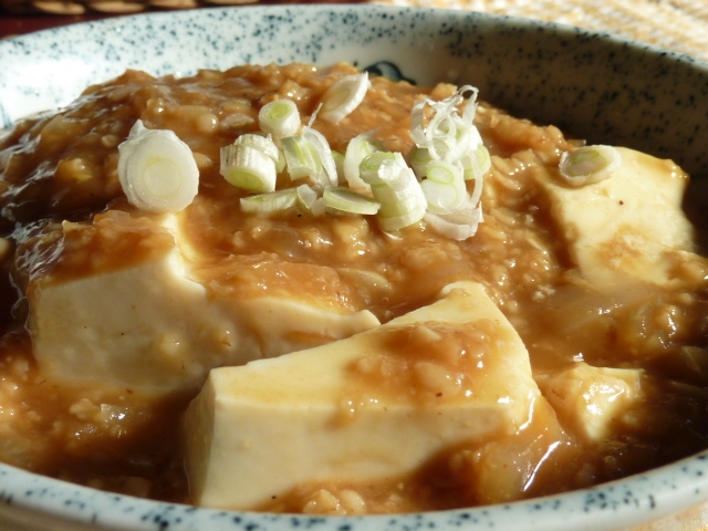 お豆腐のオートミールそぼろあんかけ