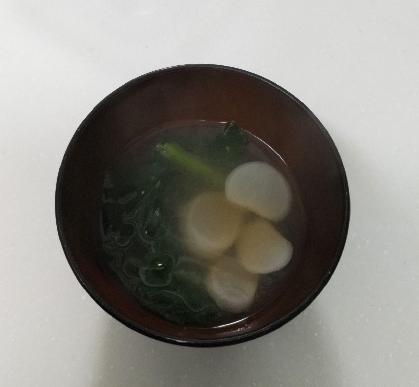 かぶ葉&かぶの味噌汁