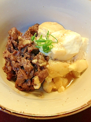 牛切り落としと豆腐でスピードすき煮風 レシピ 作り方 By ゴールデンアルジータ 楽天レシピ