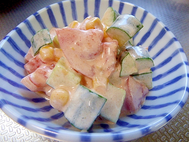 ★卵・乳不使用★ 子どもが喜ぶ♪オーロラサラダ♪