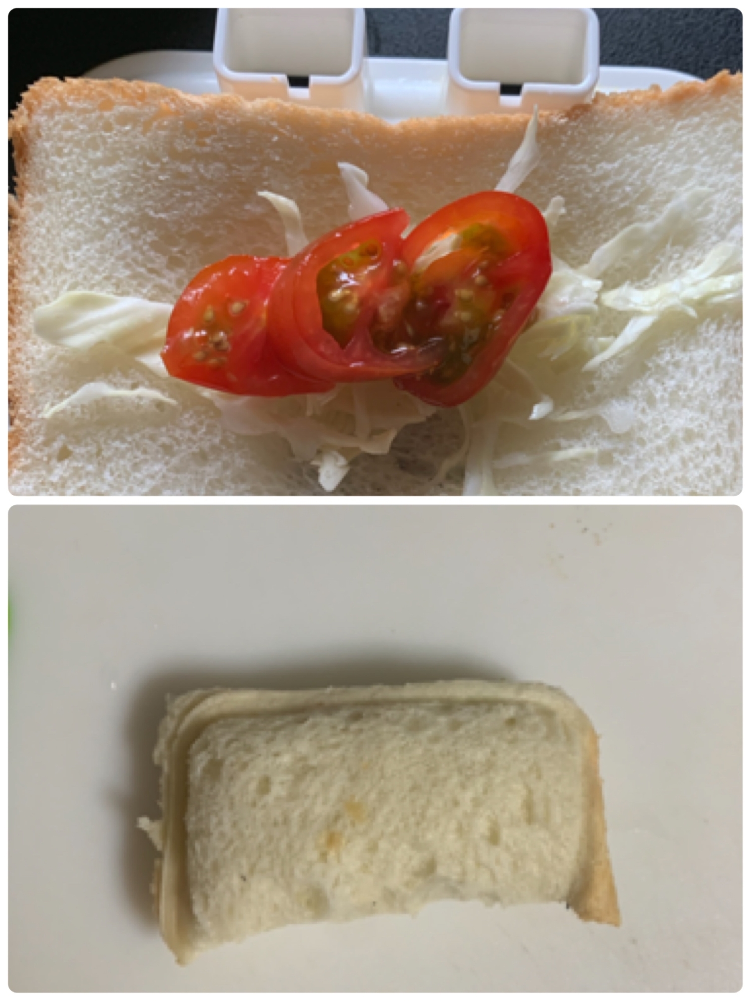 トマトチーズとキャベツの野菜サンド