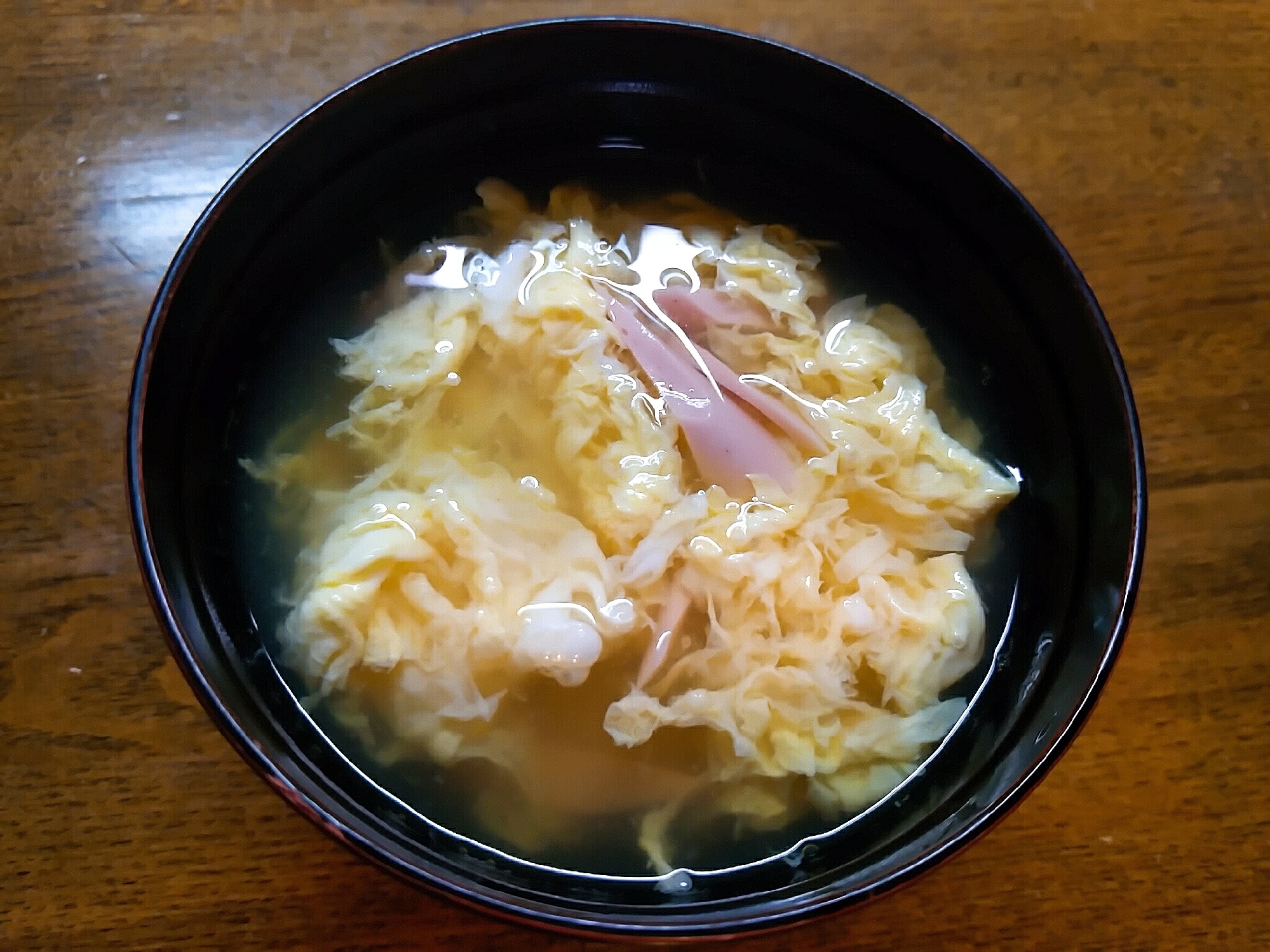 魚ニソと溶き卵の中華スープ