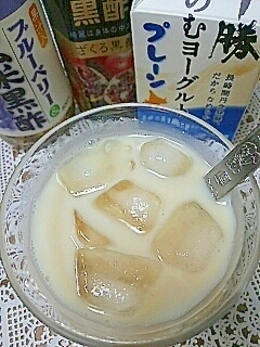 アイス☆飲むビネガーきなこヨーグルト♪