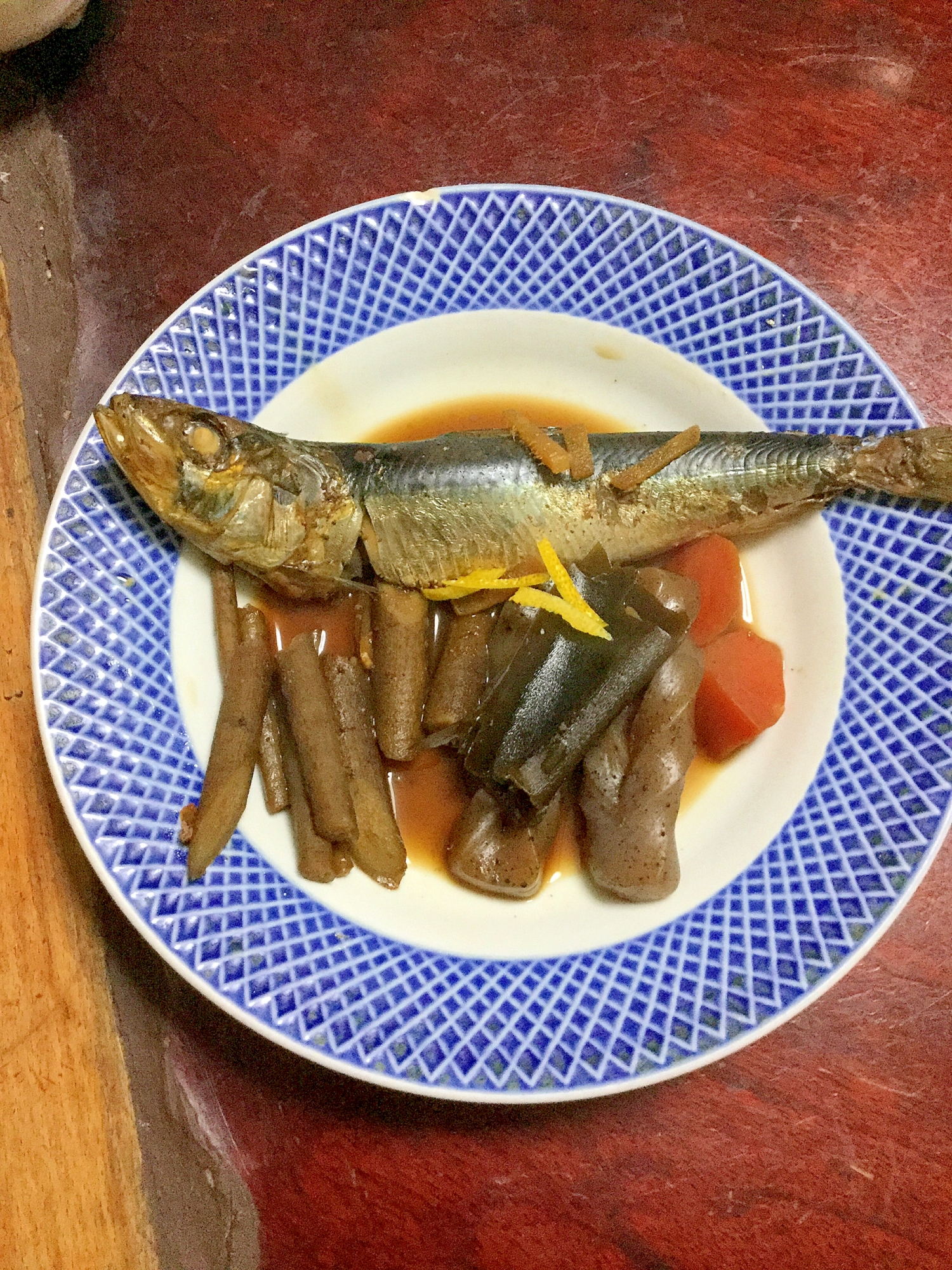 ハニーなイワシとゴボウの煮魚【ハチミツでコクUP】