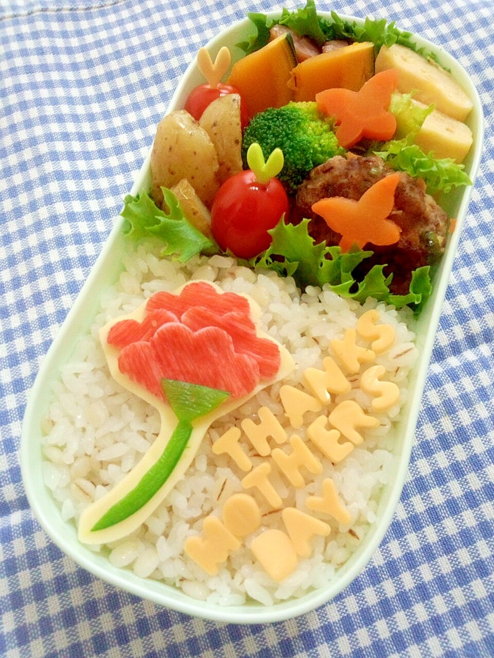 簡単キャラ弁 母の日に カーネーションのお弁当 レシピ 作り方 By Cherry05 楽天レシピ