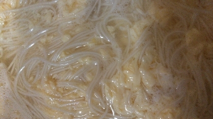 麺つゆで簡単(o^^o)溶き卵のにゅうめん♪