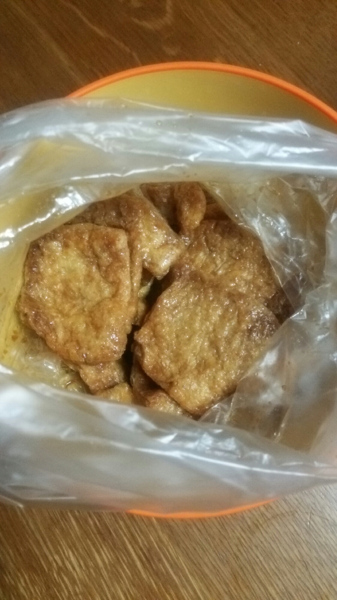 黒糖で♪味付き揚げ♪稲荷寿司に～