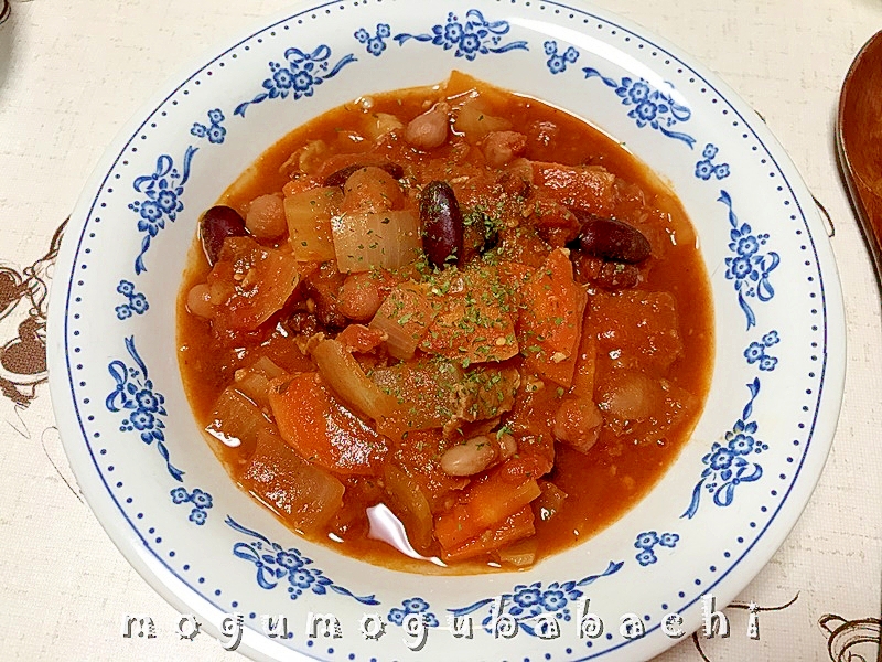 ミックスビーンズのトマト煮込み レシピ 作り方 By もぐもぐばばち 楽天レシピ