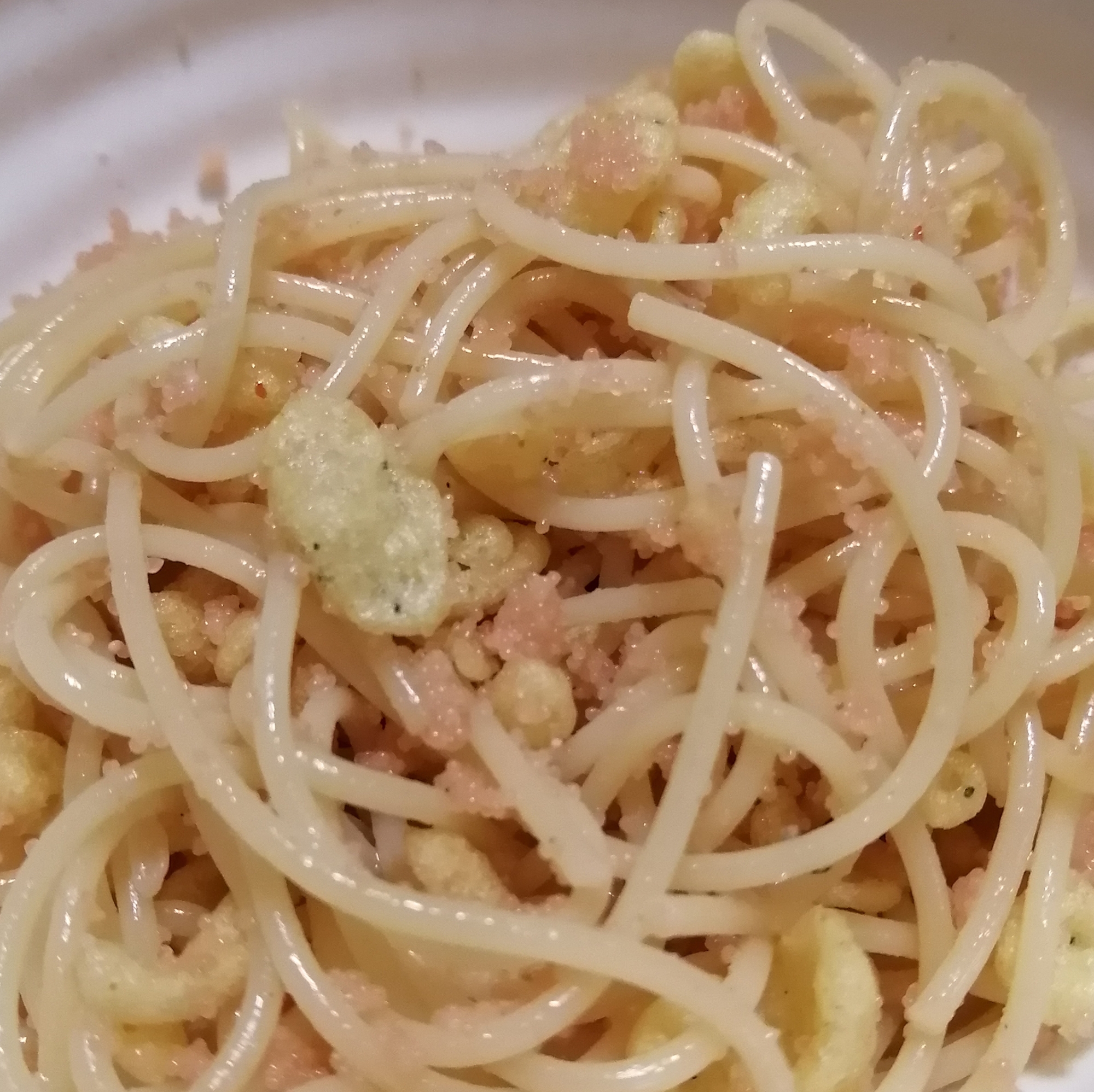 揚げ玉明太パスタ