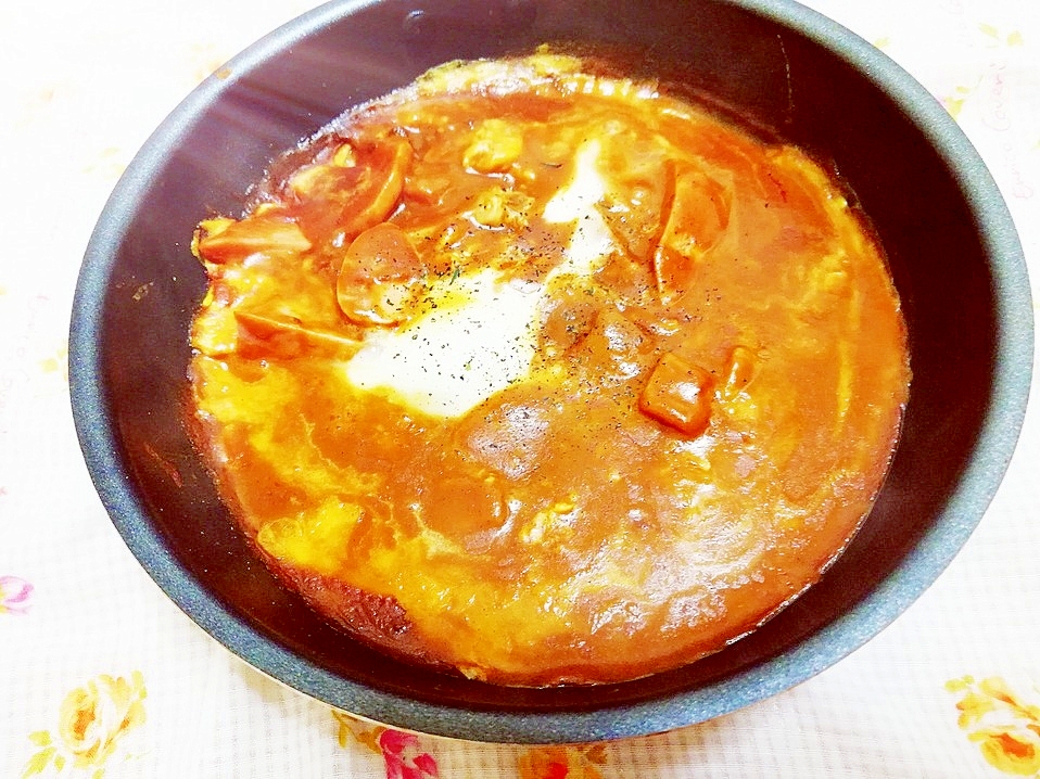 レトルトで♪卵と豆乳のカレー