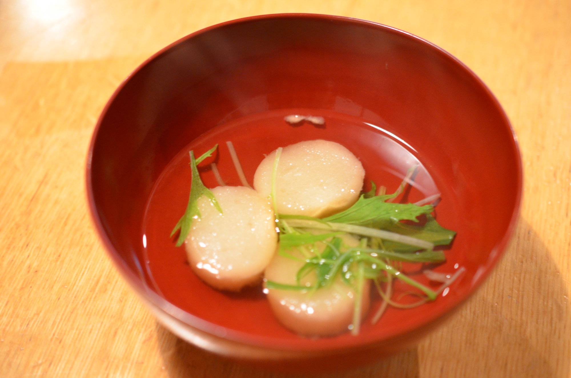 簡単♪あっさり★水菜とお麩のお吸い物