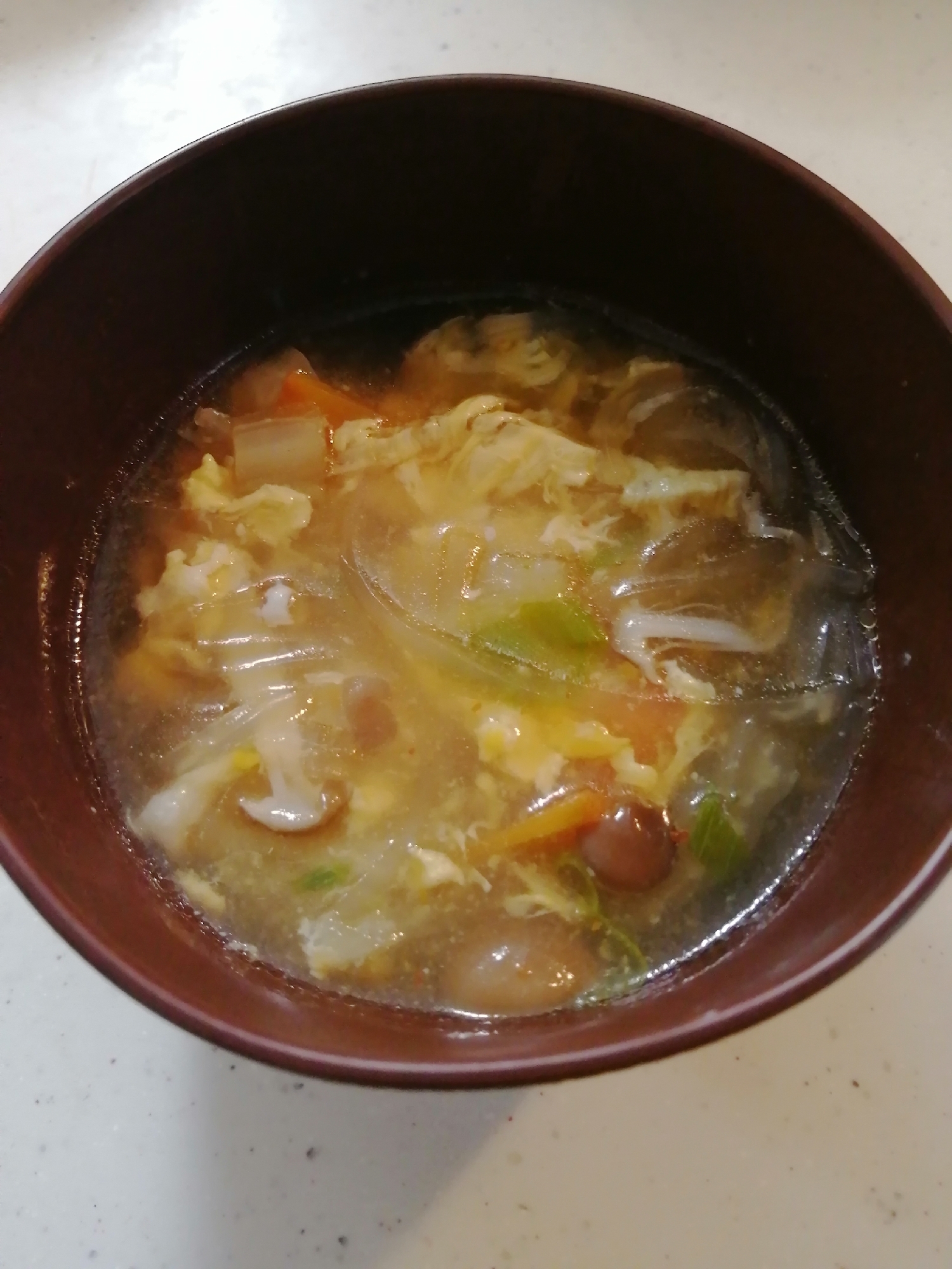 あったかピリ辛中華スープ