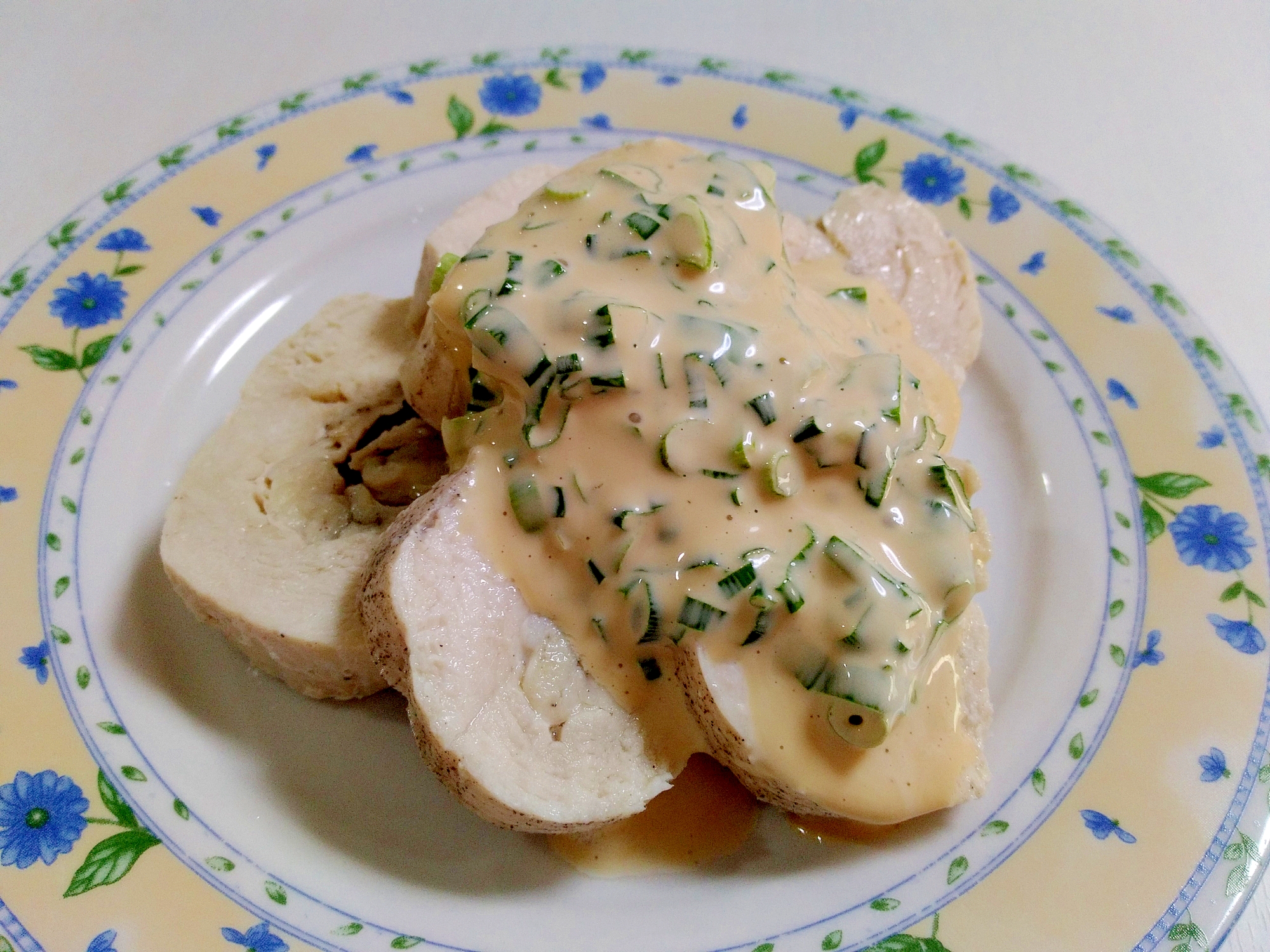 電子レンジで簡単☆ネギマヨ鶏ハム