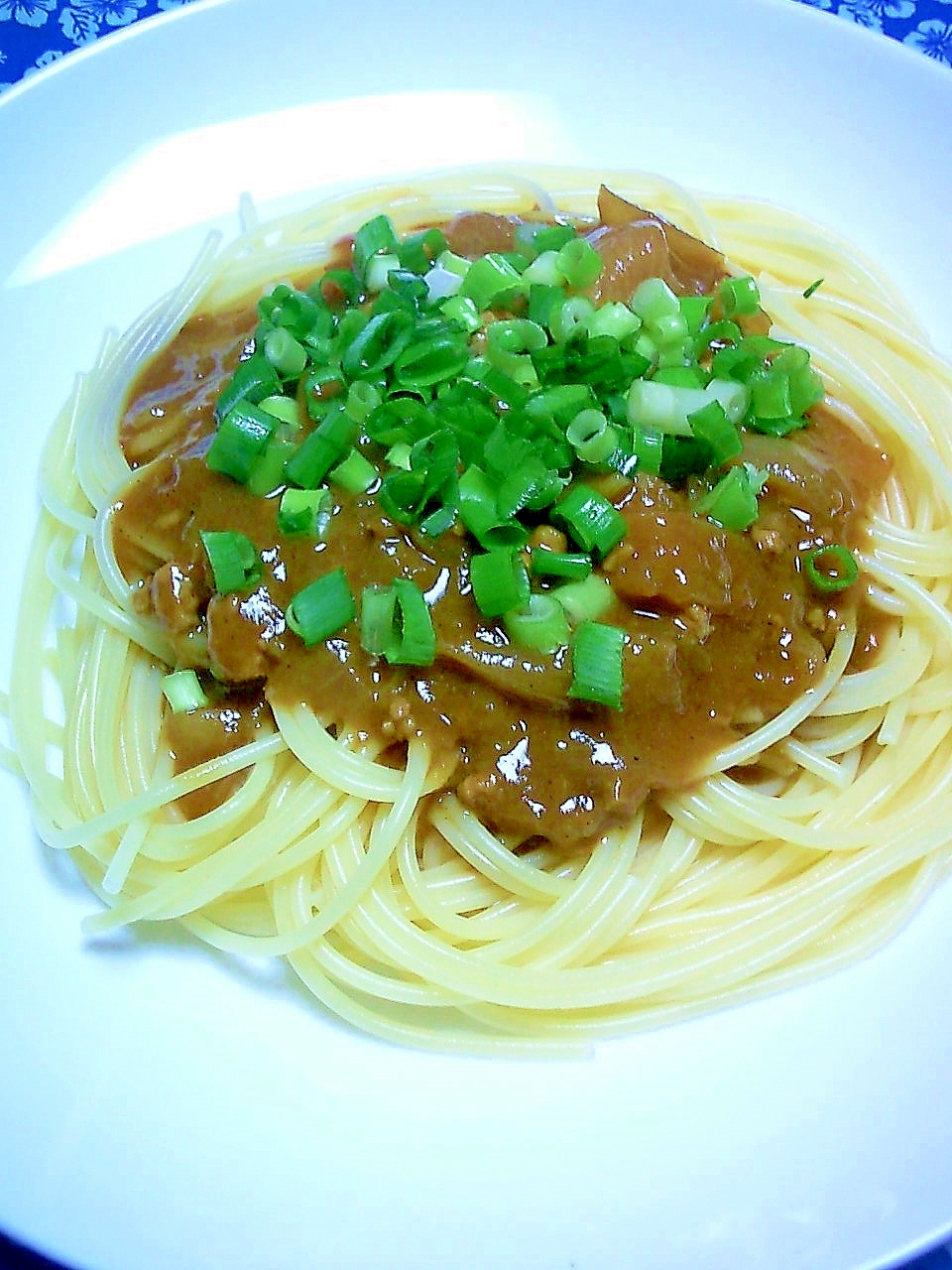 カレーうどん風パスタ