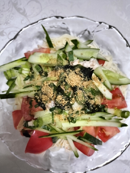 レモンでさっぱり♡簡単ランチ♡ツナと大葉のそうめん