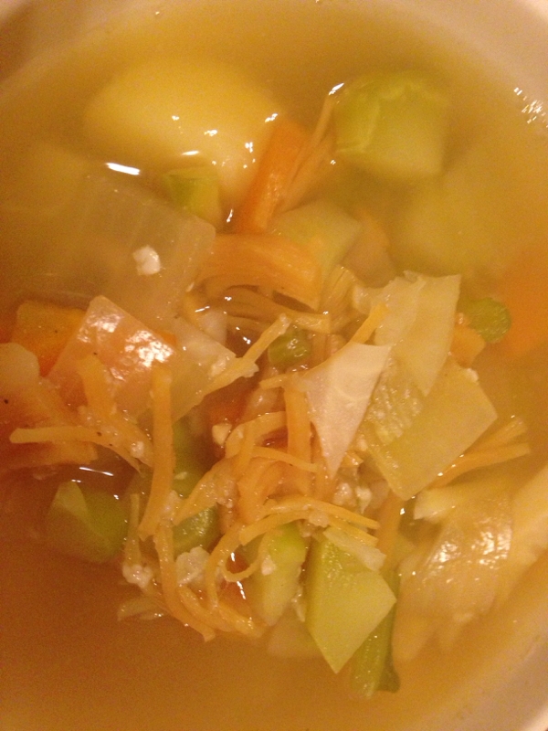 干し貝柱入り野菜スープ