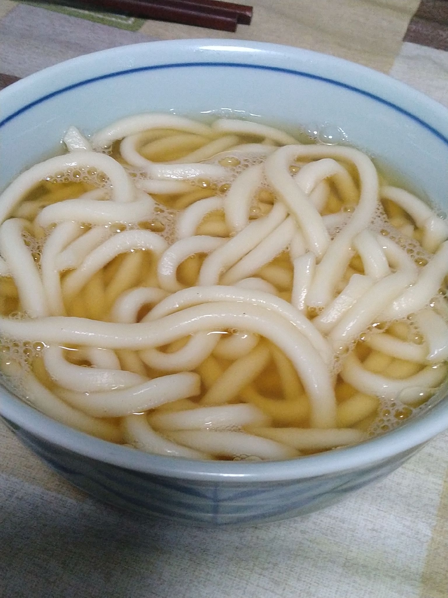 お昼に簡単、素うどん