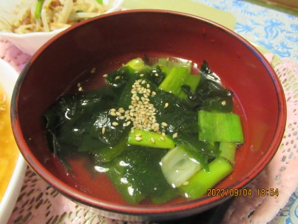 焼肉屋の味を再現した【わかめスープ】