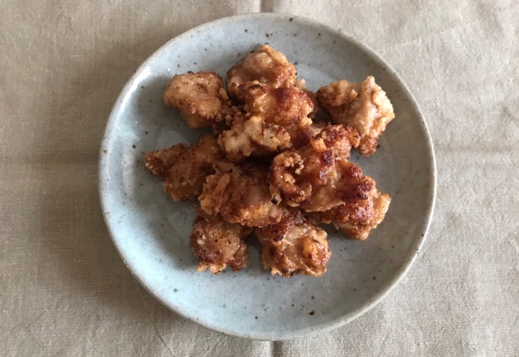 鶏モモ肉の玉ねぎ衣唐揚げ