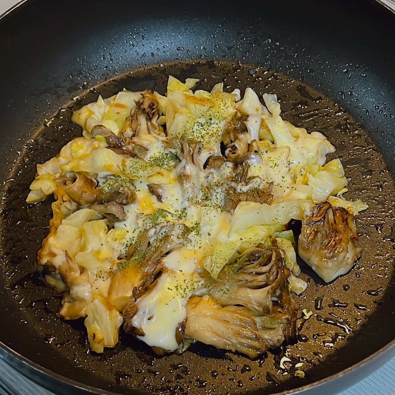 舞茸キャベツチーズ焼き