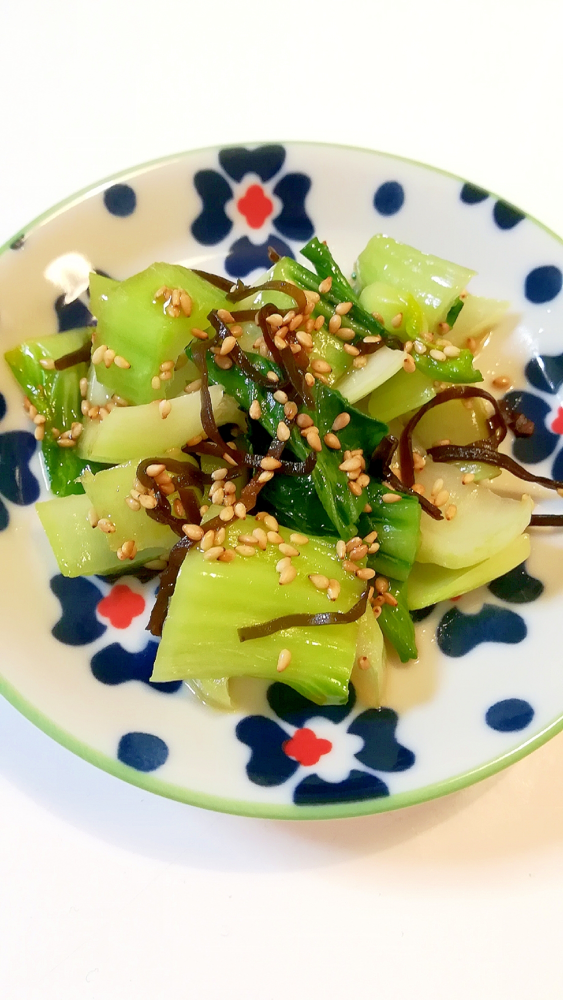 ☆チンゲン菜のごま塩昆布和え☆