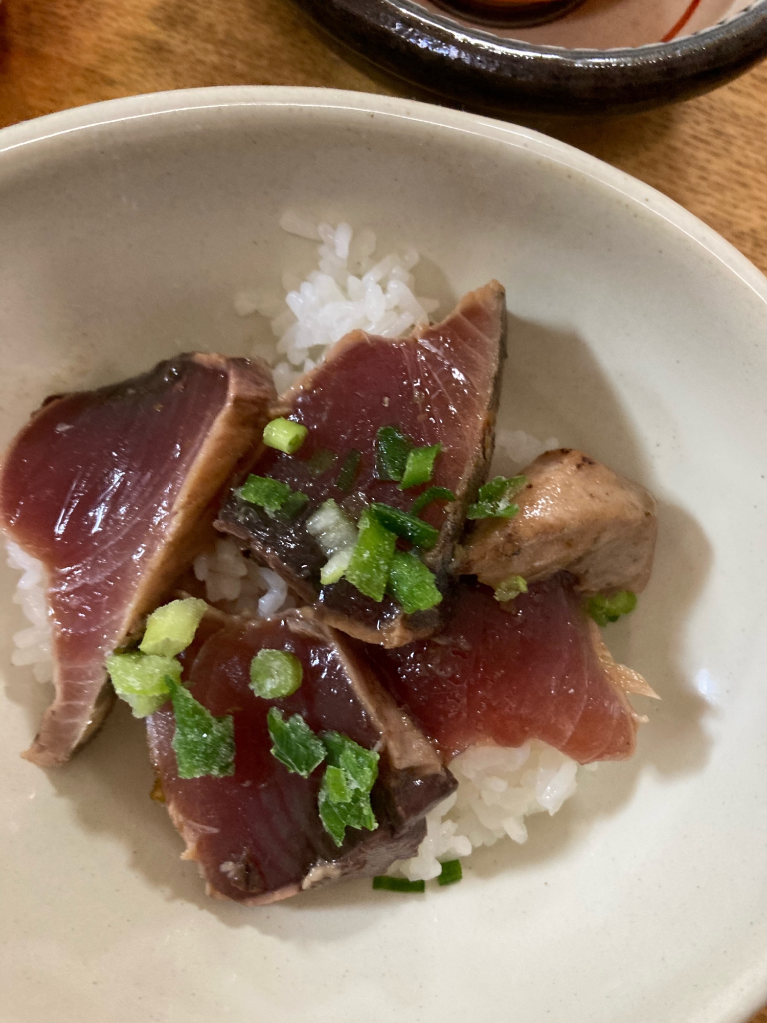 カツオの即席漬け丼