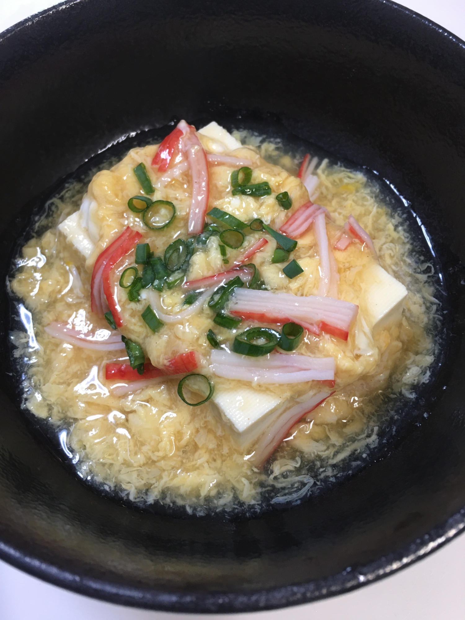 めんつゆで簡単!豆腐の卵あんかけ