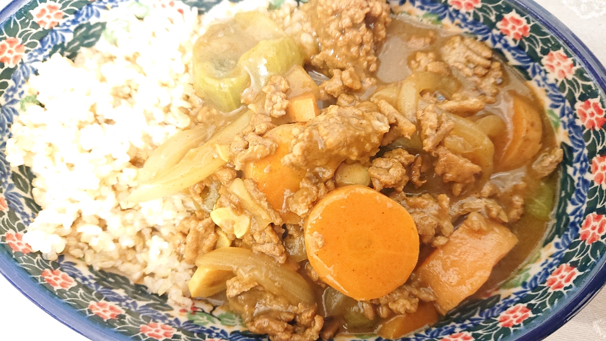 沖縄風⭐ヘチマのひき肉カレー
