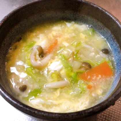 とろふわ～♪野菜と卵の中華スープ