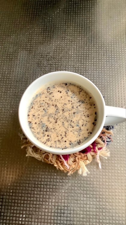 黒すりごまときな粉を入れました♪
レンジで簡単で嬉しい美味しいレシピありがとうございました(ᵔᴥᵔ)