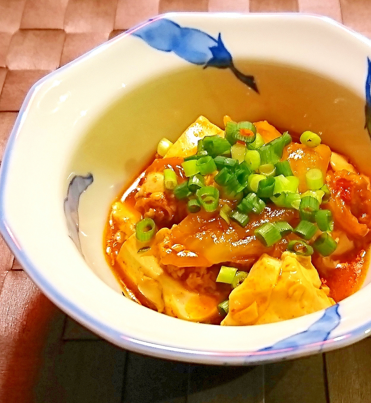 温か～いキムチ豆腐（豆腐のキムチ煮）