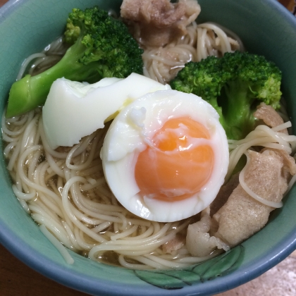 豚肉とブロッコリーのあんかけそうめん