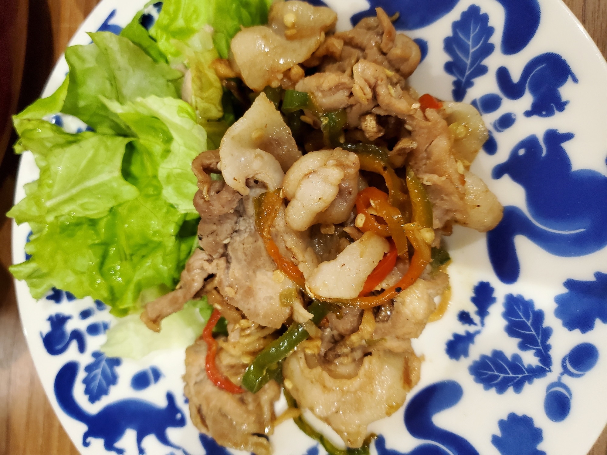 切干大根とピーマンの豚炒め