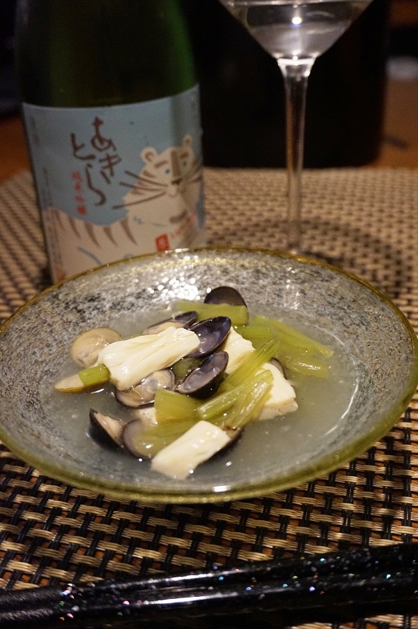 【大阪食材】シジミと湯葉、蕗の冷製