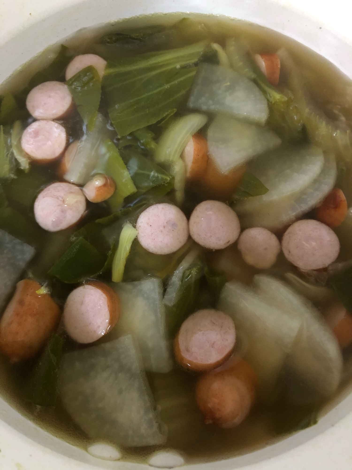 身体温まる優しい青梗菜スープ