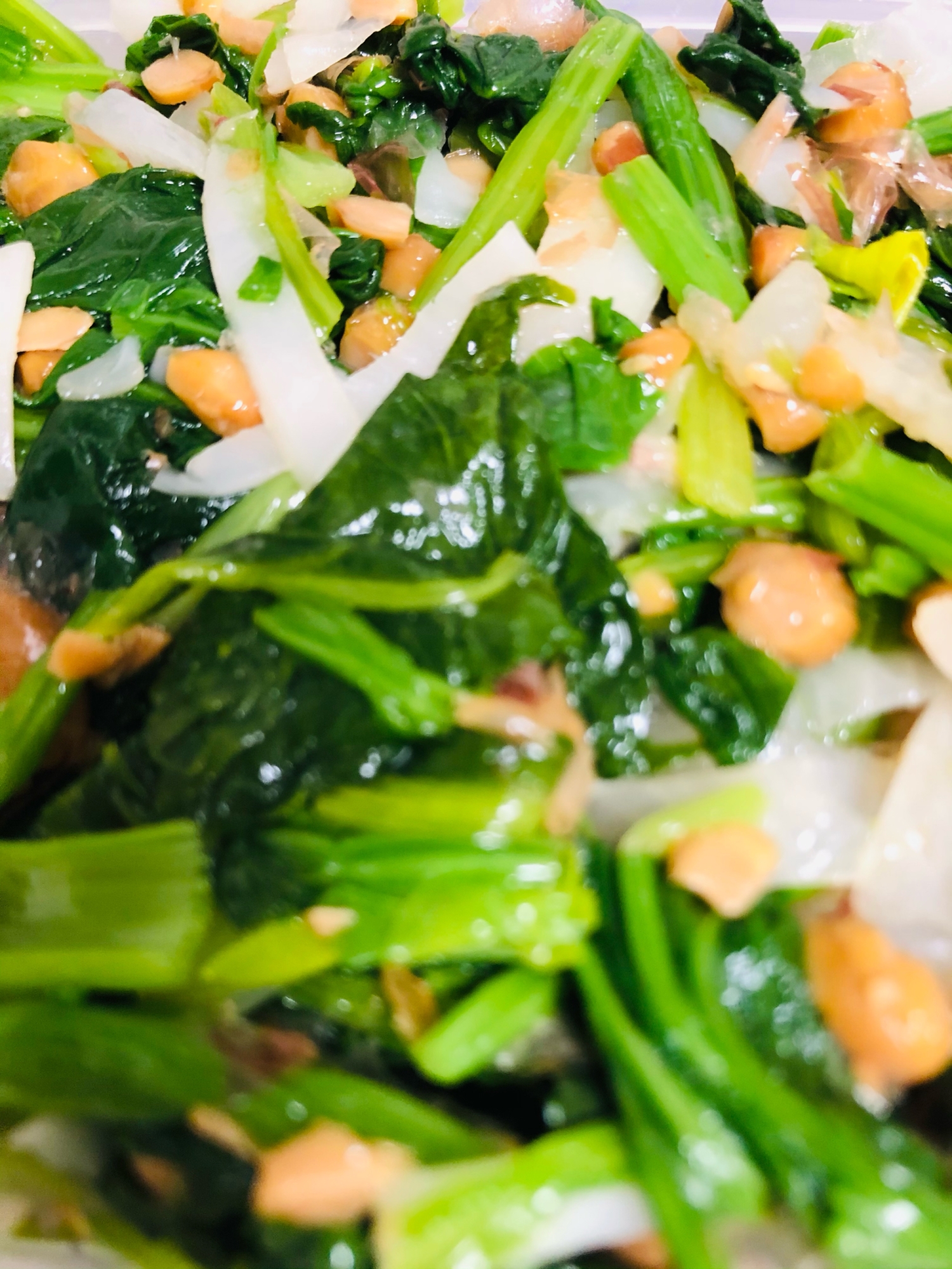 納豆和え(かぶの皮)